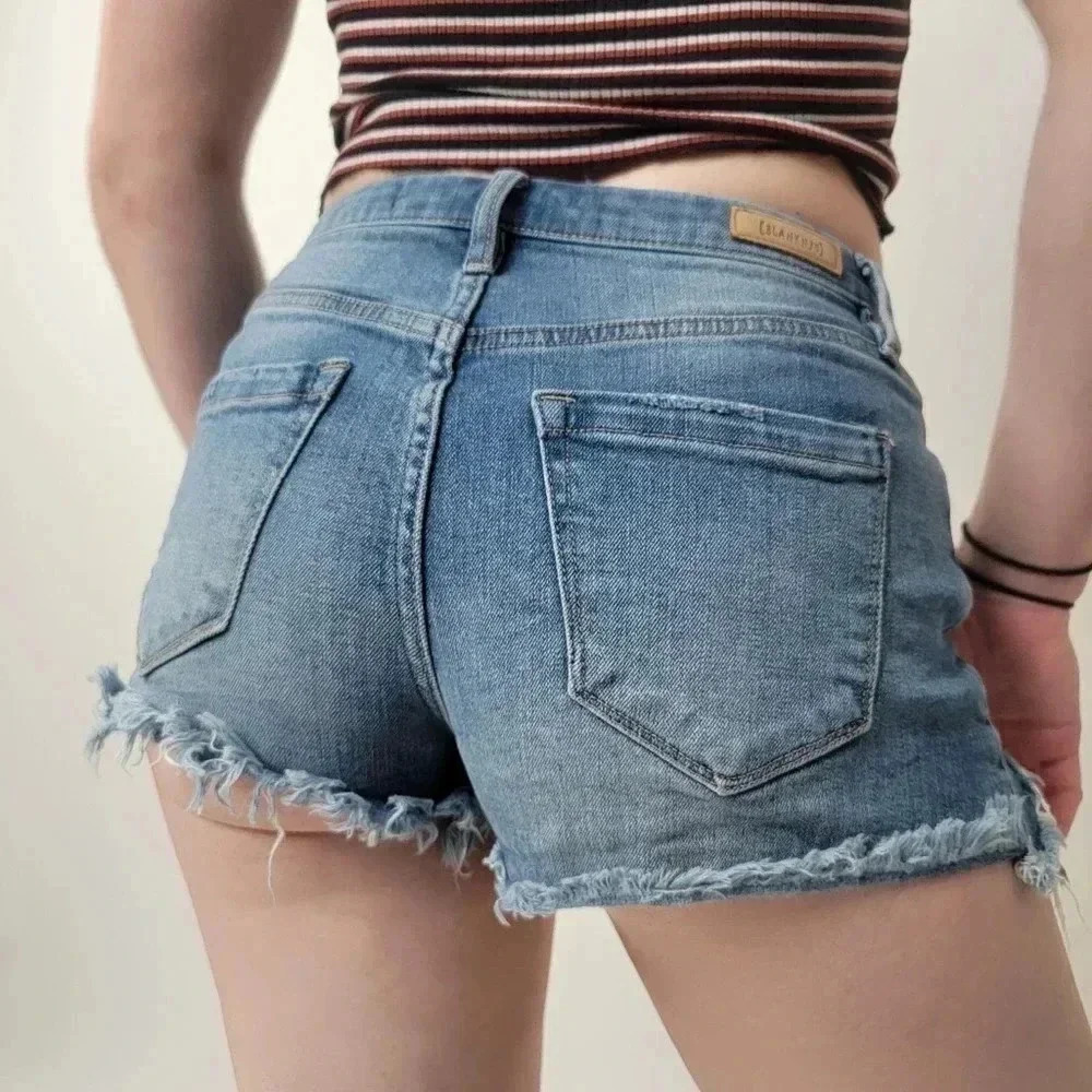 Blank NYC Cutoff Cheeky Stretch Denim Jean Shorts - 26